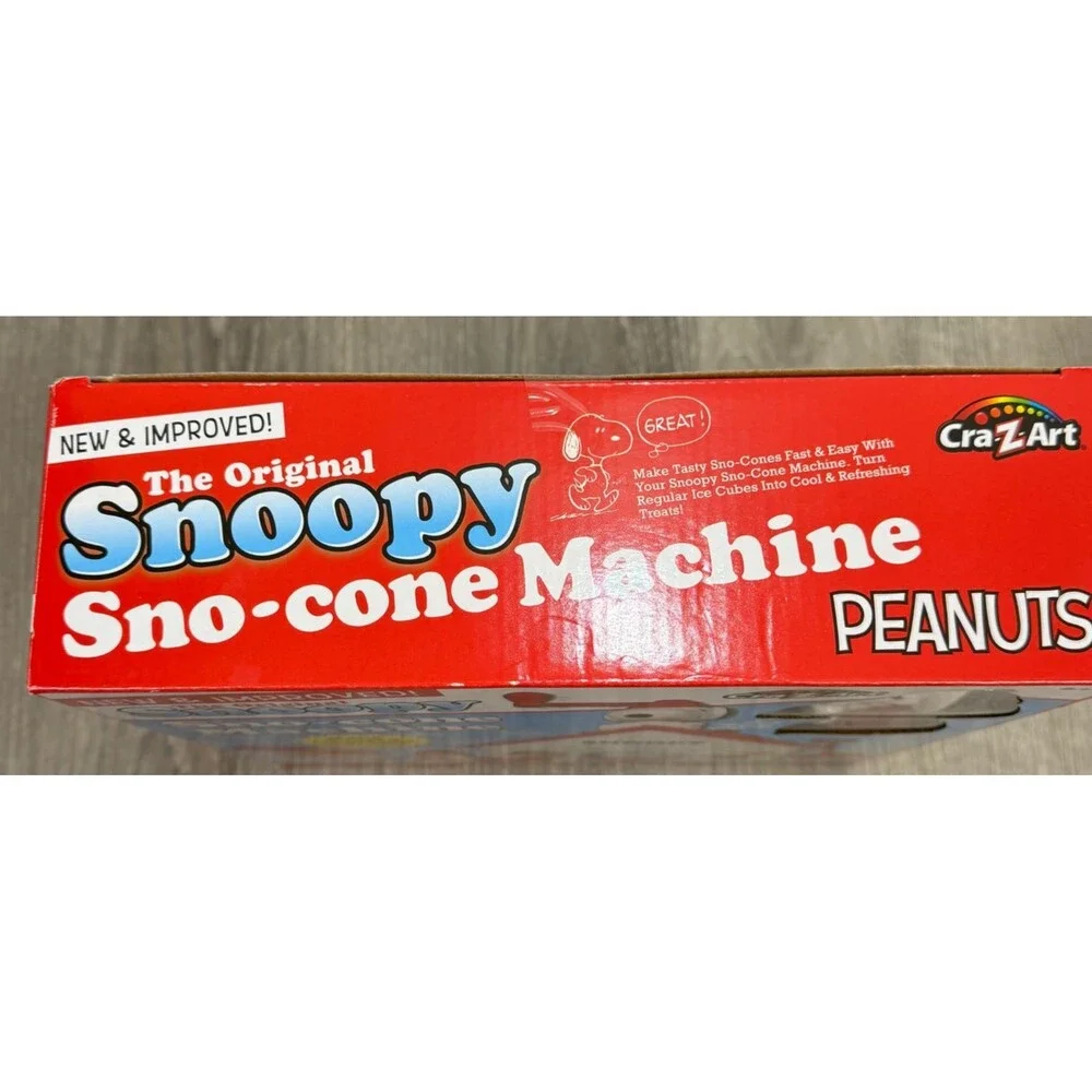 Original Snoopy Sno-Cone Machine Peanuts‎ Shaved Iced Snow Maker New Cra-Z-Art